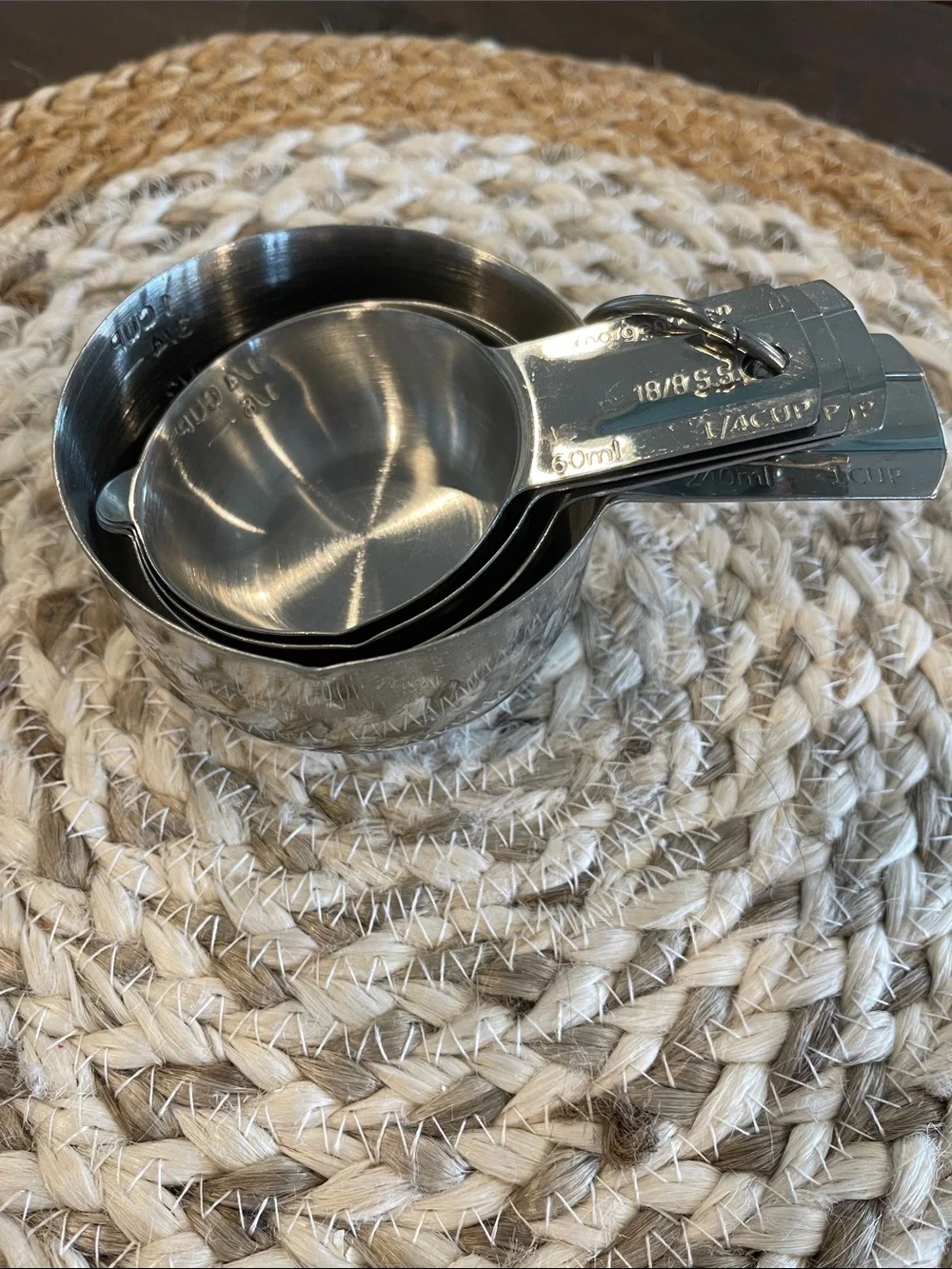 Morgenhaan Stainless Steel Set of Measuring Cups-4 Pieces